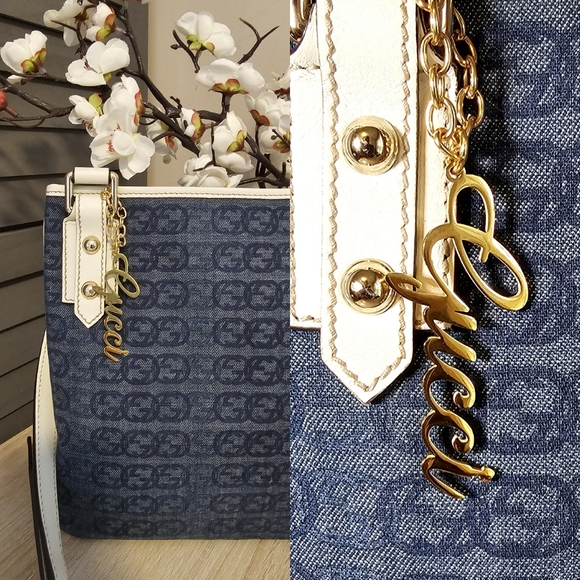 Authentic GUCCI Monogram GG Denim Crossbody ๐ - Picture 6 of 13